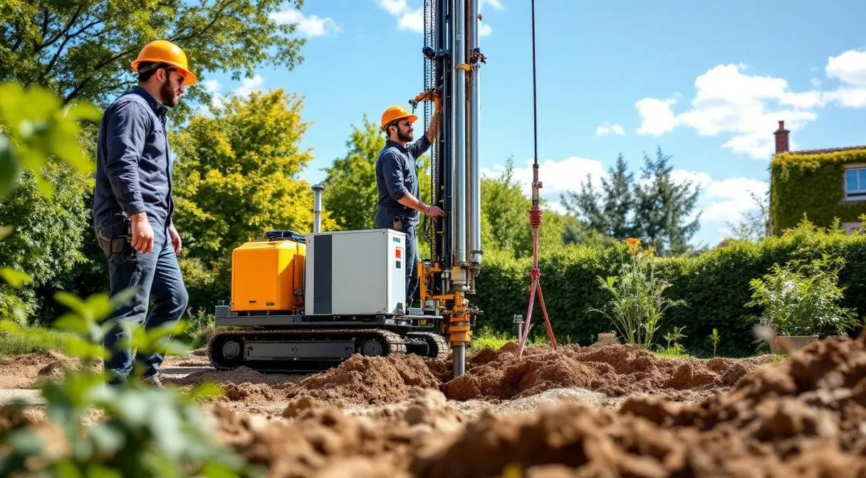 Installation de capteurs géothermiques horizontaux dans un terrain vendéen pour pompe à chaleur